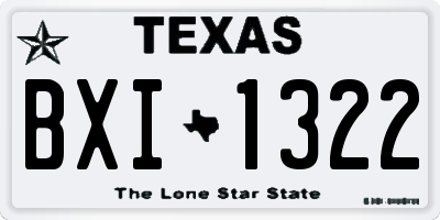 TX license plate BXI1322