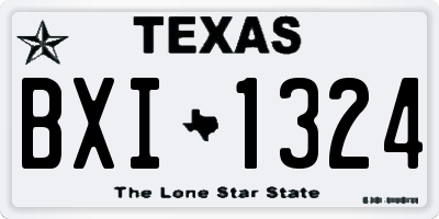 TX license plate BXI1324