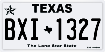TX license plate BXI1327