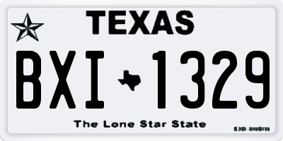 TX license plate BXI1329