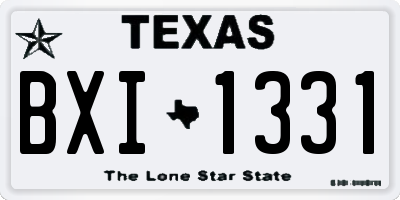 TX license plate BXI1331