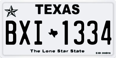 TX license plate BXI1334