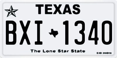 TX license plate BXI1340