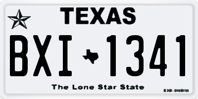 TX license plate BXI1341