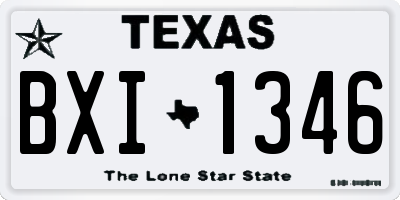 TX license plate BXI1346