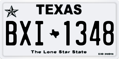 TX license plate BXI1348
