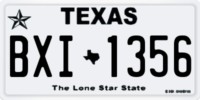 TX license plate BXI1356