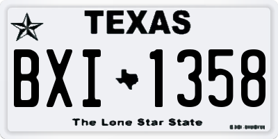 TX license plate BXI1358