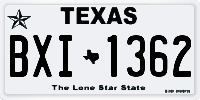 TX license plate BXI1362