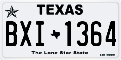 TX license plate BXI1364