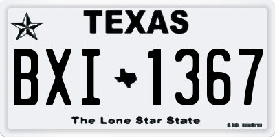 TX license plate BXI1367