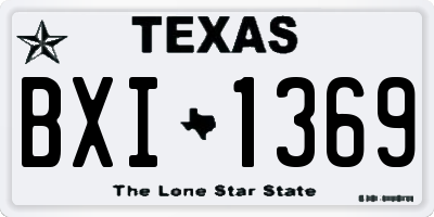 TX license plate BXI1369