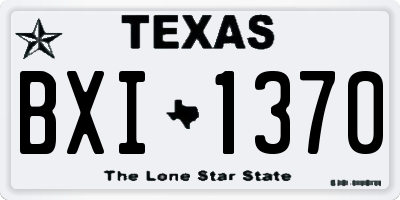 TX license plate BXI1370