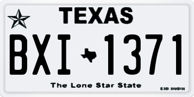TX license plate BXI1371