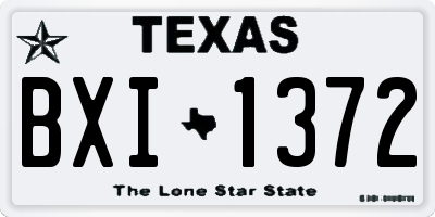 TX license plate BXI1372