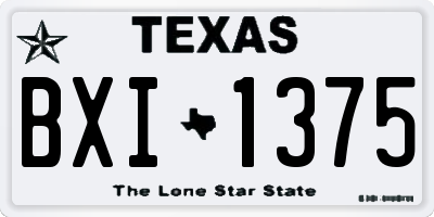 TX license plate BXI1375