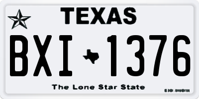 TX license plate BXI1376