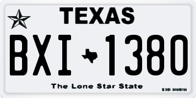 TX license plate BXI1380