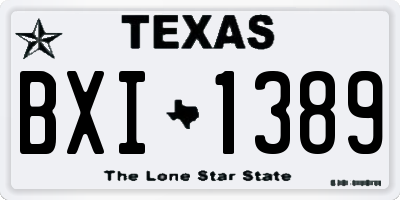 TX license plate BXI1389