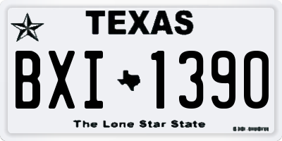 TX license plate BXI1390