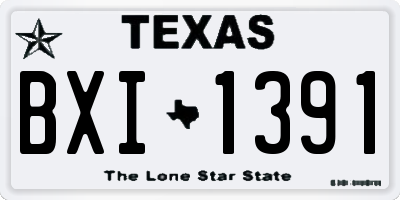 TX license plate BXI1391