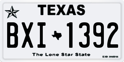 TX license plate BXI1392