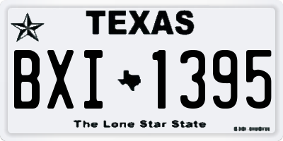 TX license plate BXI1395