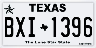 TX license plate BXI1396