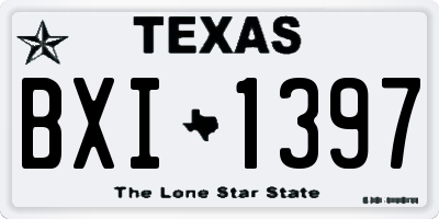 TX license plate BXI1397