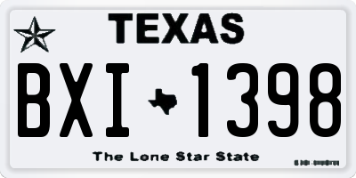 TX license plate BXI1398