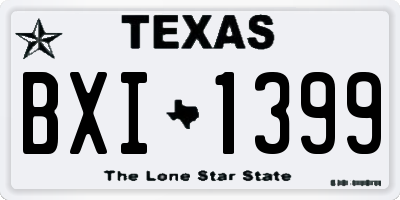 TX license plate BXI1399