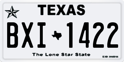 TX license plate BXI1422