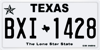 TX license plate BXI1428