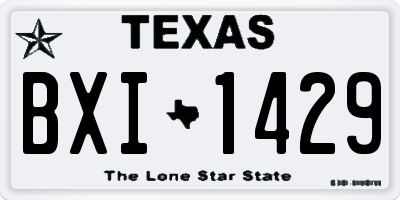 TX license plate BXI1429
