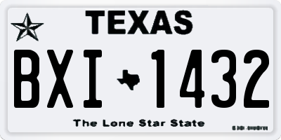TX license plate BXI1432