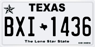 TX license plate BXI1436