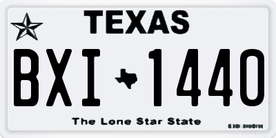 TX license plate BXI1440