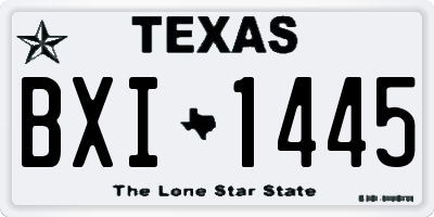 TX license plate BXI1445