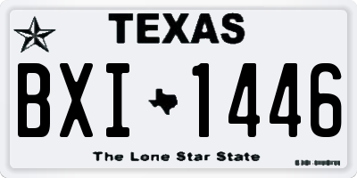 TX license plate BXI1446