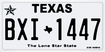 TX license plate BXI1447