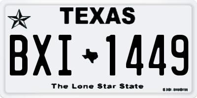TX license plate BXI1449