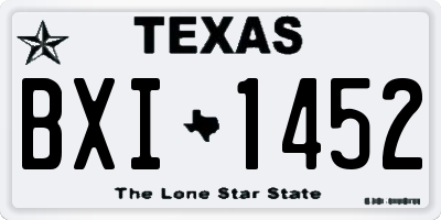TX license plate BXI1452