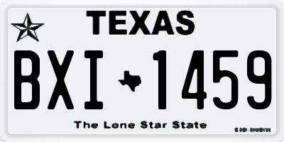 TX license plate BXI1459