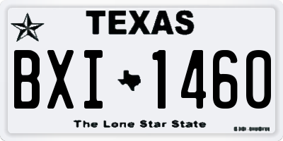 TX license plate BXI1460