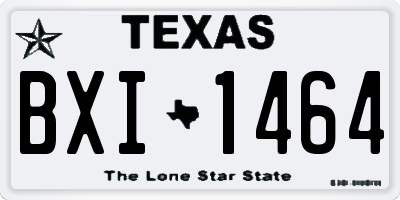 TX license plate BXI1464
