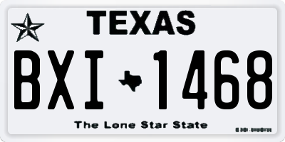 TX license plate BXI1468