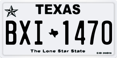 TX license plate BXI1470