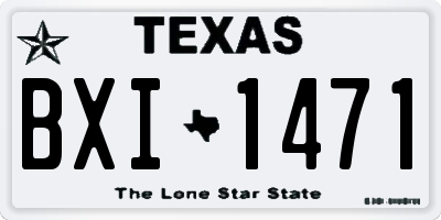 TX license plate BXI1471