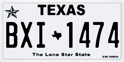 TX license plate BXI1474