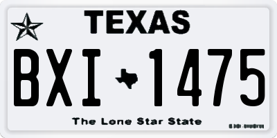 TX license plate BXI1475
